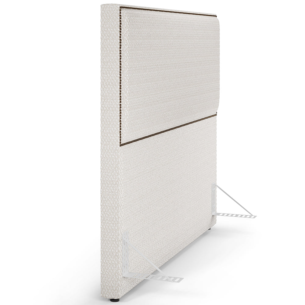 Cabeceira Cama Box Casal Com Tachas 140 cm Vicenza L02 Bouclê Cru