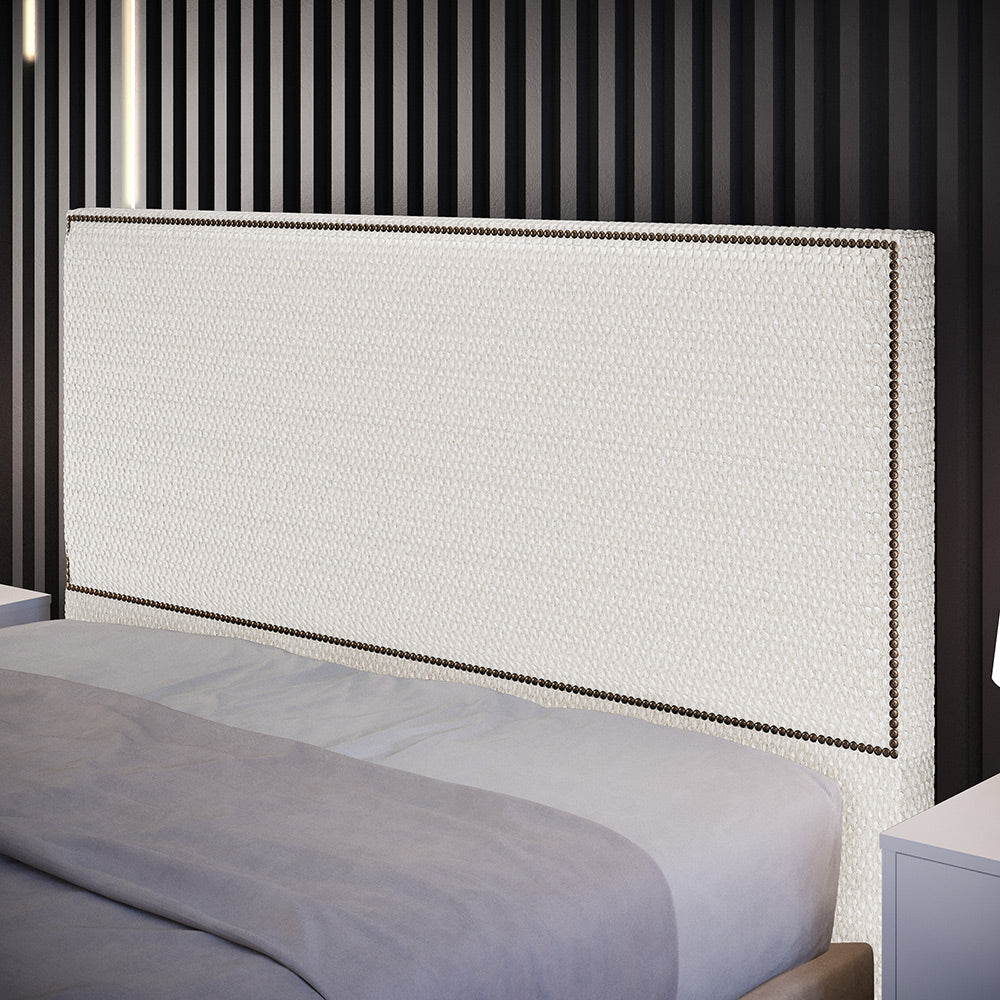 Cabeceira Cama Box Casal Com Tachas 140 cm Vicenza L02 Bouclê Cru