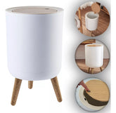 Lixeira Lux - Anti-Odor[TAMPA CLICK DE MADEIRA] [CAPACIDADE 7L]™