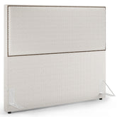 Cabeceira Cama Box Casal Com Tachas 140 cm Vicenza L02 Bouclê Cru