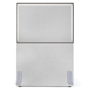 Cabeceira Box Solteiro Com Tachas 100 cm Vicenza L02 Facto Cinza Metalizado