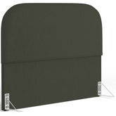 Cabeceira Cama Box King 195cm Orgânica Lanna W01 Linho Verde Musgo