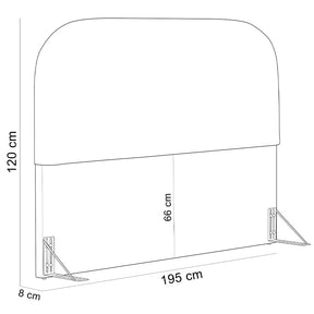 Cabeceira Cama Box King 195cm Orgânica Lanna W01 Linho Verde Musgo