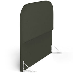 Cabeceira Cama Box King 195cm Orgânica Lanna W01 Linho Verde Musgo